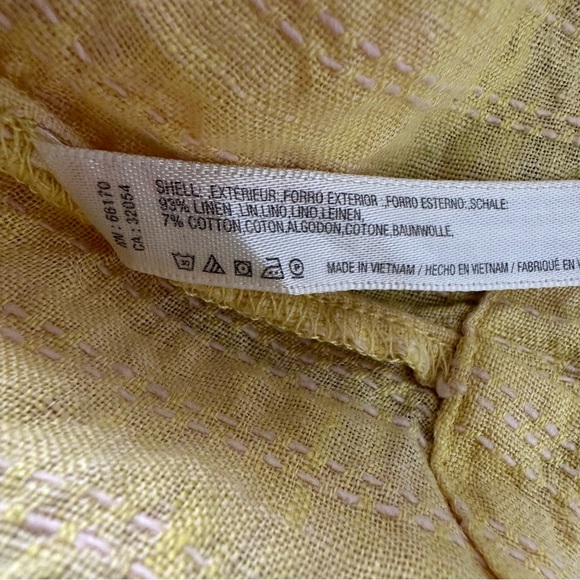 Anthropologie Maeve Felicity Yellow Collared Tank Top Size 2 - Picture 5 of 7